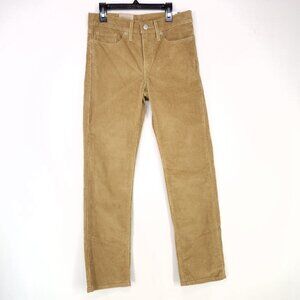 Levi’s Corduroy 314 Shaping Straight Pants Womens 27x30 Gold Brown Mid Rise